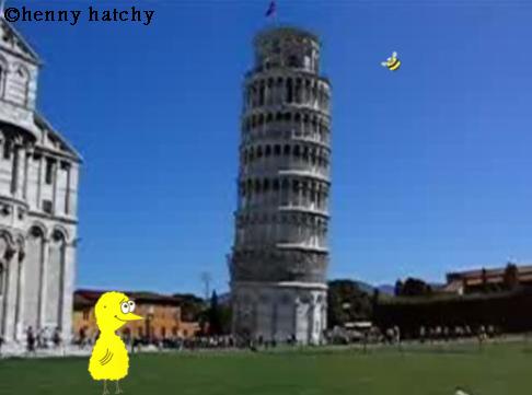 henny hatchy Schiefer Turm von Pisa Italien henny hatchy Sniggel Geschenk Henny hatchy Sniggel Wyrm Plumbee jimjams Kken Spinne Schnecke Hummel Regenwurm Wurm Comic Cartoon